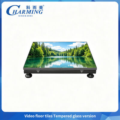 ฟลอร์เต้นรำกระจกนิรภัยความจุสูง 500 กก. LED ทนต่อการสึกหรอสำหรับ KTV