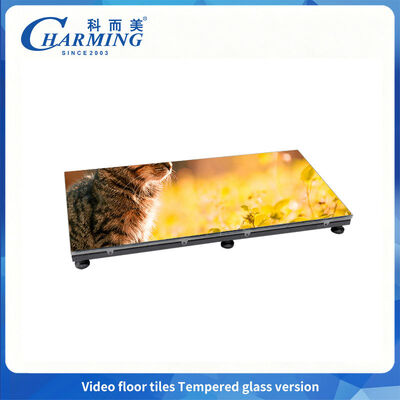 P3.91 LED Dance Floor Panel ผิวหน้ากระจกแข็งกันน้ำ รองรับน้ำหนัก 500 กก. ต่อตารางเมตร เหมาะสำหรับงานแสดงรถยนต์และเวที