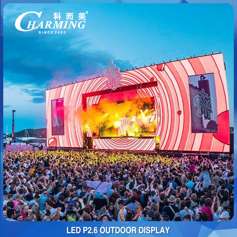 4k Led Display P2.6 Stage Rental Outdoor Led Video Wall Display Screen ภาพที่นําไปแสดงในผนัง