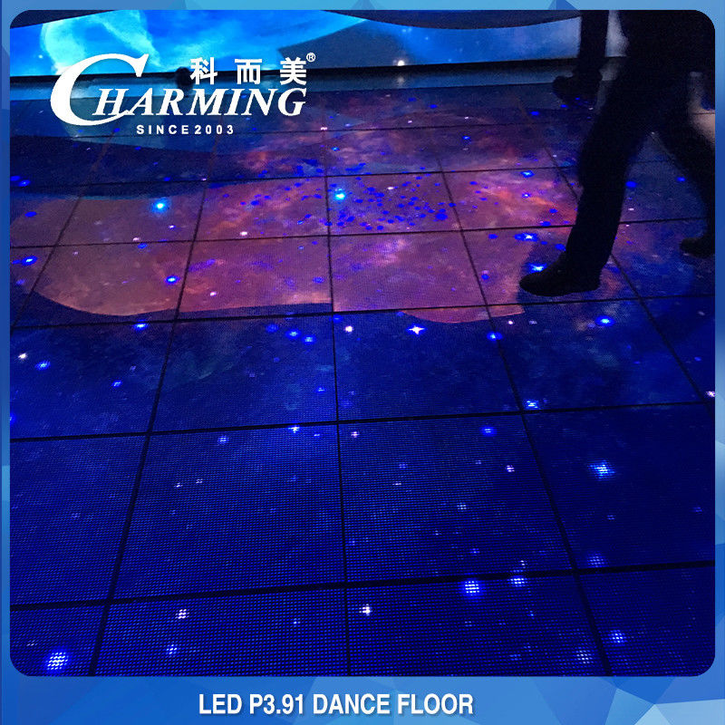 LED Floor Tile Screen Panel RGB Led Floor Tile Display Screen กันน้ํา IP65 3840Hz สนับสนุน การแสดงเต้นรํา