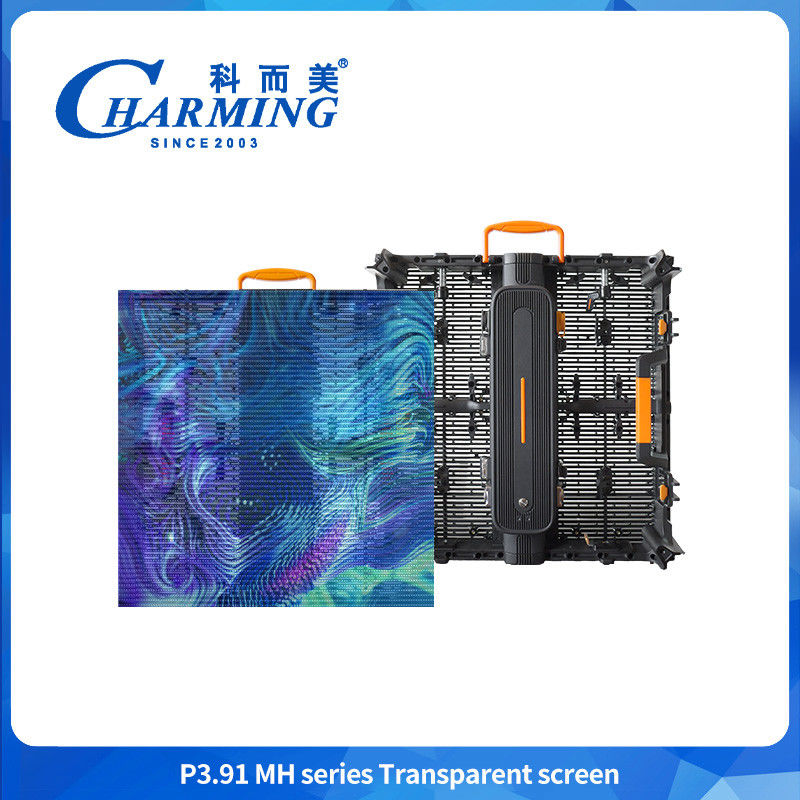 P3.91 -7.8 หน้าจอจอ LED ใส หน้าจอติดต่อบนหน้ากระจกจอ LED