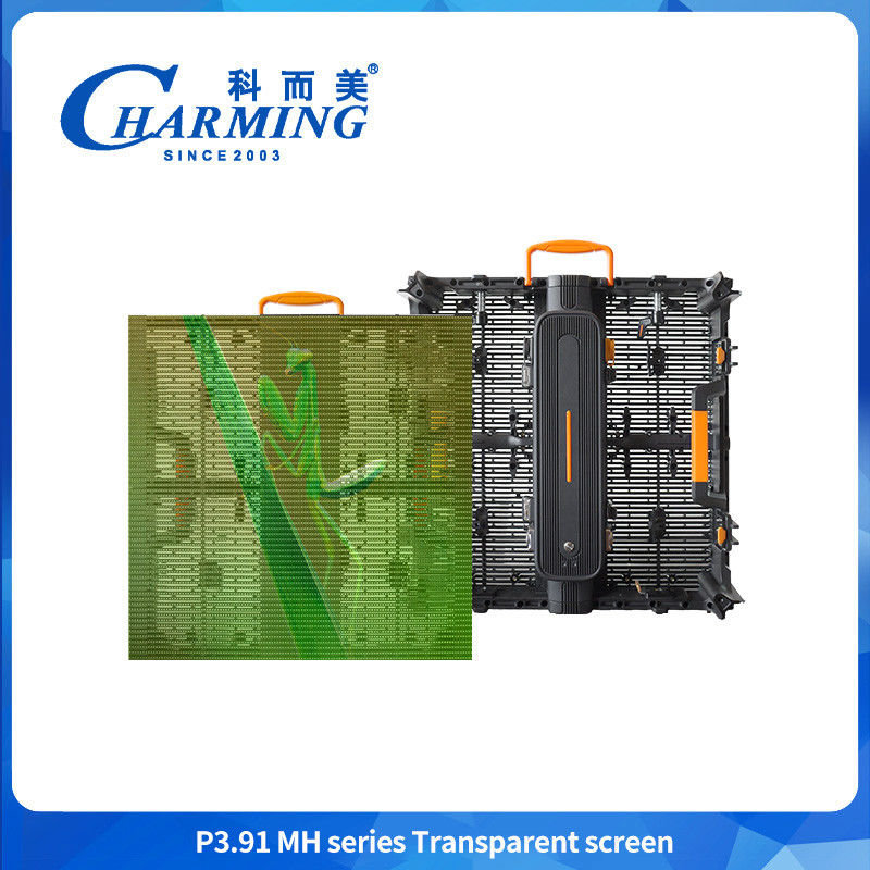 ศูนย์การค้า 3.91mm Hd หน้าจอโปร่ง กันน้ํา LED วิดีโอ วอลล์ สําหรับการโฆษณา