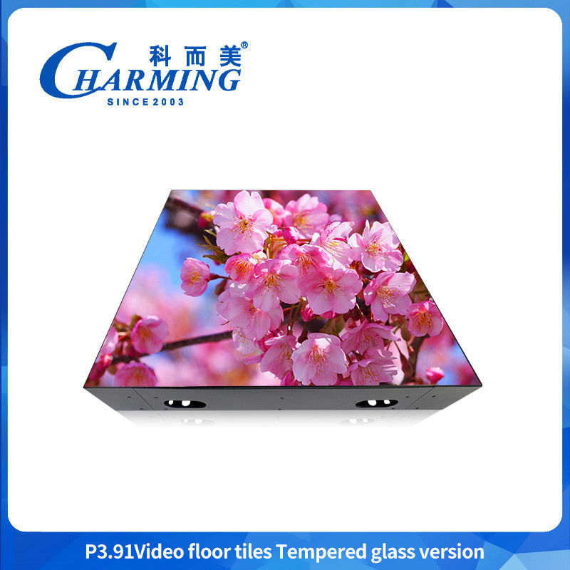 Led Display P3.91 ด้านใน LED Panel สําหรับการโฆษณา GOB+ผิวแก้ว HD Floor Screen Dance