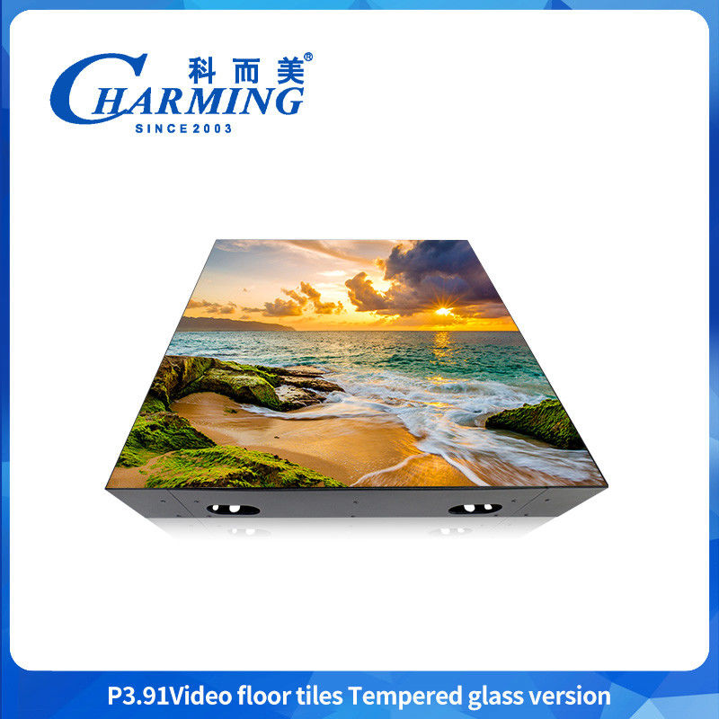 การบํารุงรักษาด้านหน้า วัสดุเหล็ก+GOB Cover IP65 กันน้ํา HD Indoor Dance Floor ความสามารถสูง