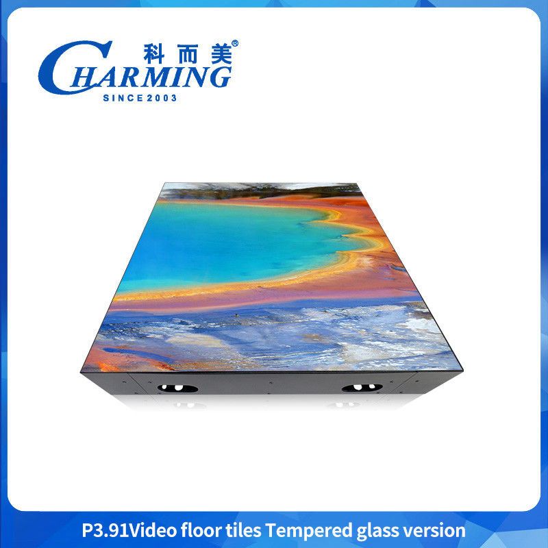 คุณภาพสูง P3.91 พิกเซล ดิน Tile Screen หนุนสูง กันน้ําและกันความชื้น แผ่นจอ ปาร์ตี้ ให้เช่า LED วิดีโอ ดนตรีพื้น