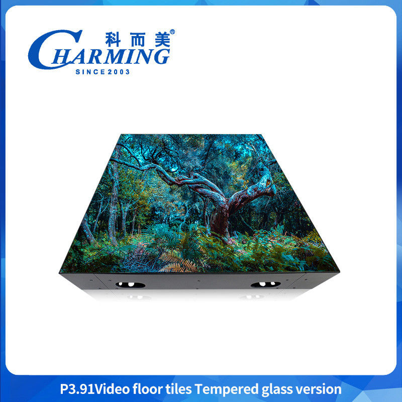 500*500mm Led Dance Floor In Wedding & Car Show 3840hz กระจกแก้วกันน้ํา กระจกพื้นวิดีโอ Led