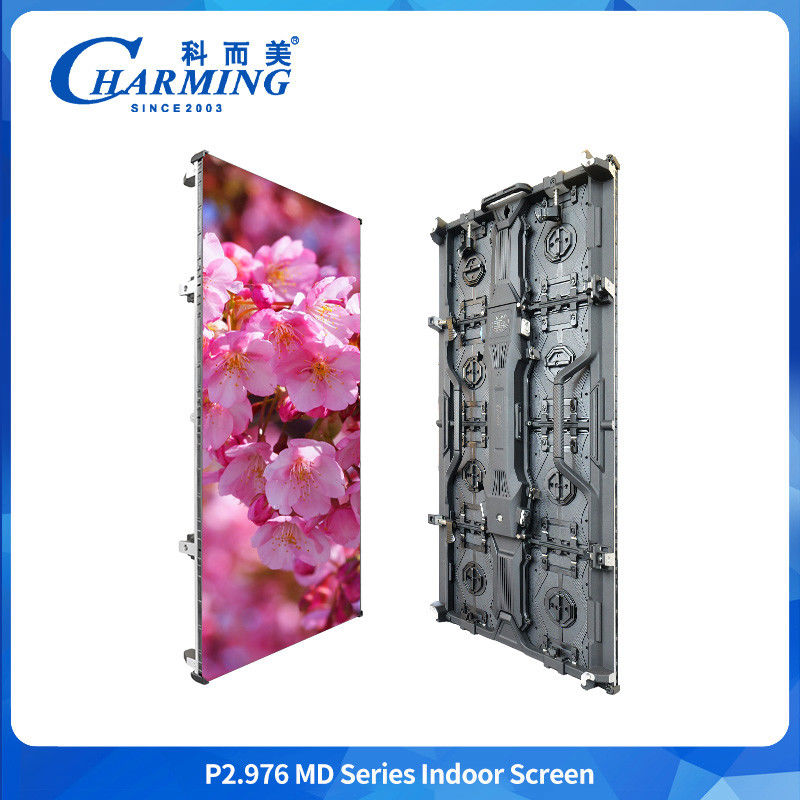 บริการด้านหน้าที่ประทับใจ P2.98 ด้านใน Led Wall Display หน้าจอยืดหยุ่น สําหรับการจಾಹೀರಾತು ให้เช่า