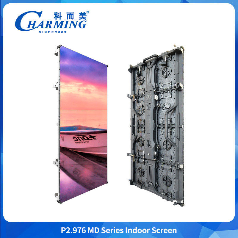 อลูมิเนียมสกัดน้ําหนักเบา P2.98 LED สกรีนในบ้านโค้งสําหรับงานเช่า การใช้งานทางการค้า