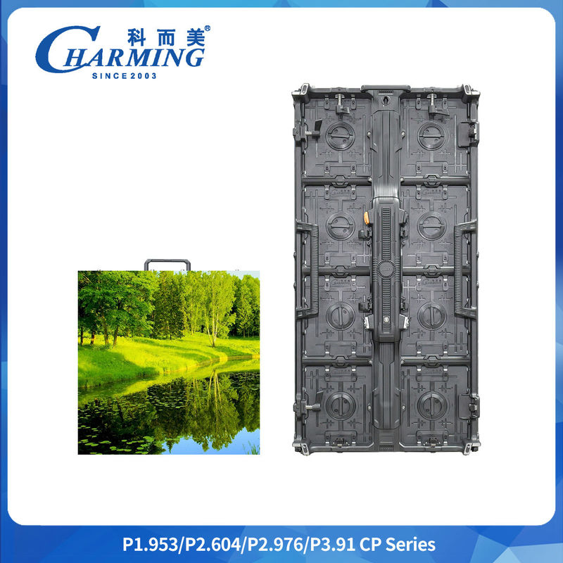 P1.9 GOB การติดตั้งอย่างแม่นยํา P2.6/2.98/3.91 ปรับปรุงรูปทรงเรียบร้อยโค้งยืดหยุ่น IP42 CP Series LED Video Wall Right Angle Column Screen Display
