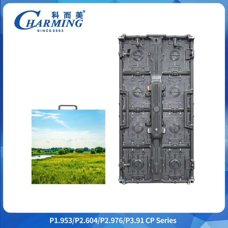 กล่องเหล็กอัลลูมิเนียม P2.6/2.98/3.91 กว้าง; ความยืดหยุ่น 7680Hz CP Series LED Video Wall การเย็บแบบไร้รอย