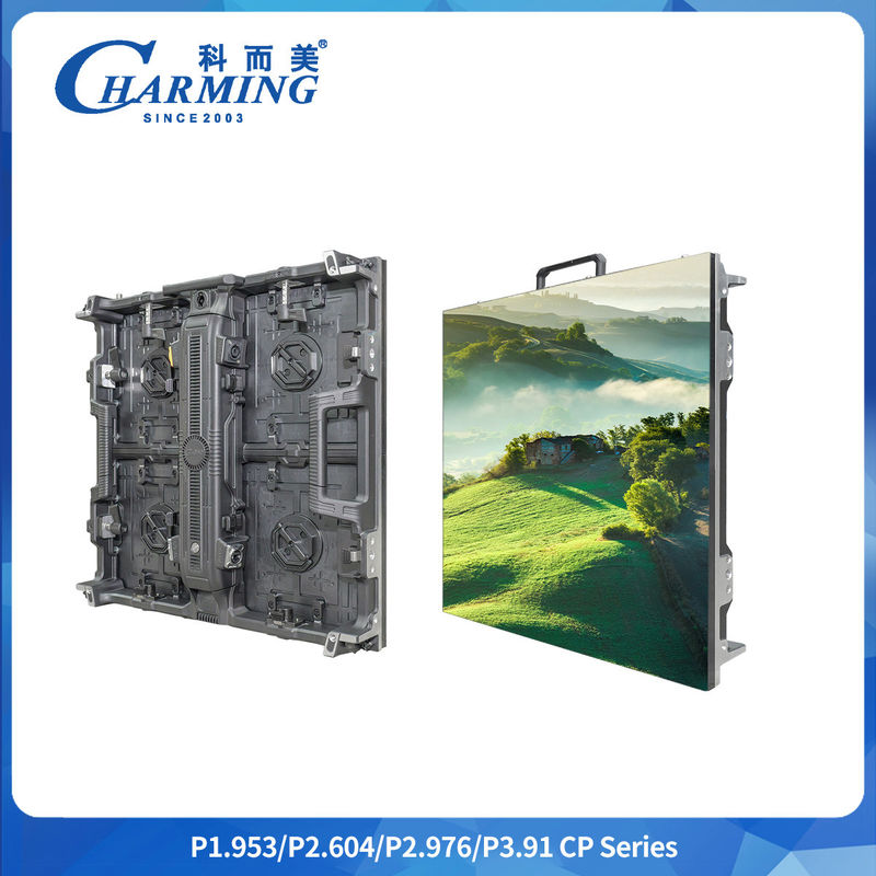การผสมผสานแบบไร้รอย P1.9 P2.64 P2.98 แผ่นจอ LED หนังโค้งภายในแบบยืดหยุ่น P3.91 ด้วยล็อคคานและขนาดปรับได้