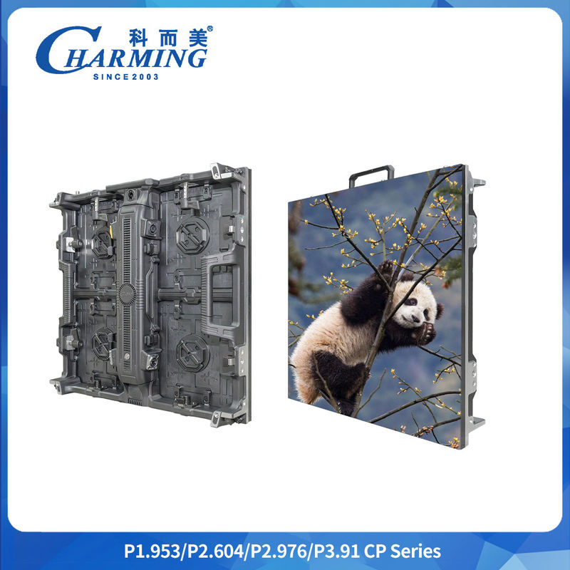 IP65 P3.91mm ผนังวิดีโอ Led Outdoor 65536Dot / m2 กล่องสกัดอลูมิเนียม 500x500mm/500x1000mm จอวิดีโอ Led สําหรับป้ายโฆษณาและการให้เช่าคอนเสิร์ต