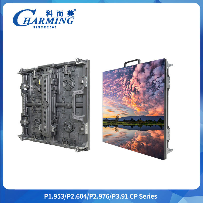 2.6-3.91MM สี่เหลี่ยม Arc 16scans RGB โมดูลาร์ 3d วิดีโอ ผนัง เช่า LED ผังจอ