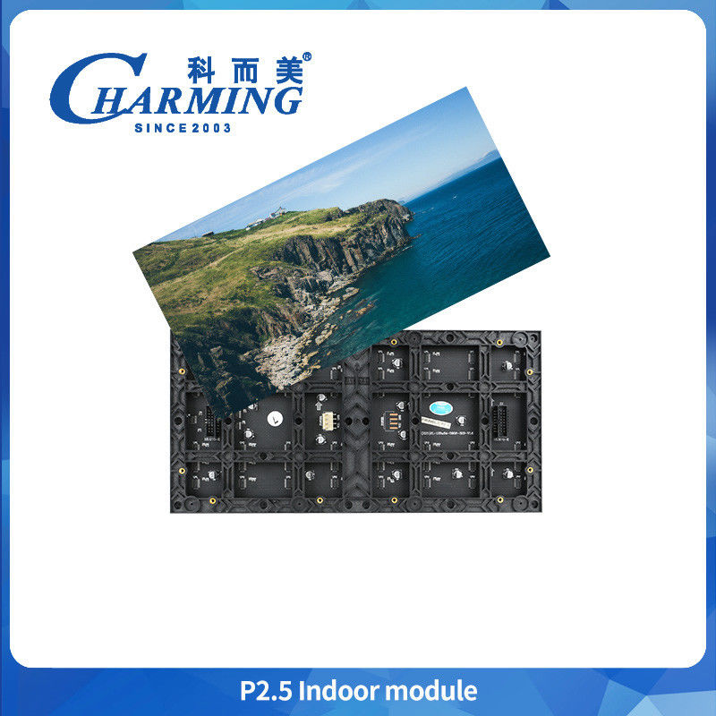 3840Hz Charming P2.5 Indoor Led Modules ขนาดใหญ่ สีเต็ม 16 บิต จอแสดงภาพ วิดีโอ P2 P3 P4 P5 บอร์ดโฆษณาภายในบ้าน