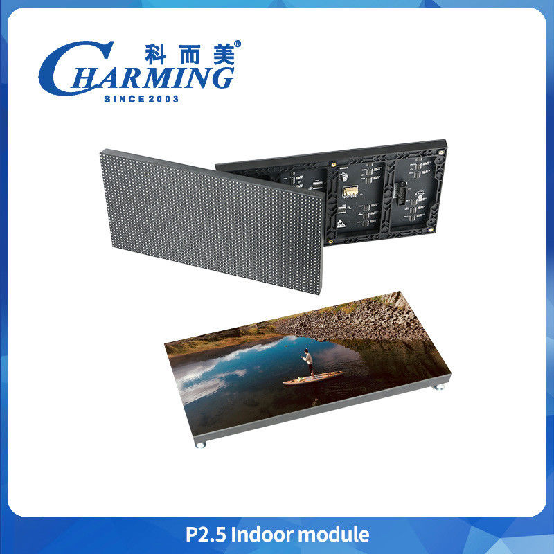 800 CD/m2 Charming HD P2.5 Indoor Led Modules สีเต็มขนาดใหญ่ 16 บิต P2 P3 P4 P5 บอร์ดโฆษณาวีดีโอในห้อง