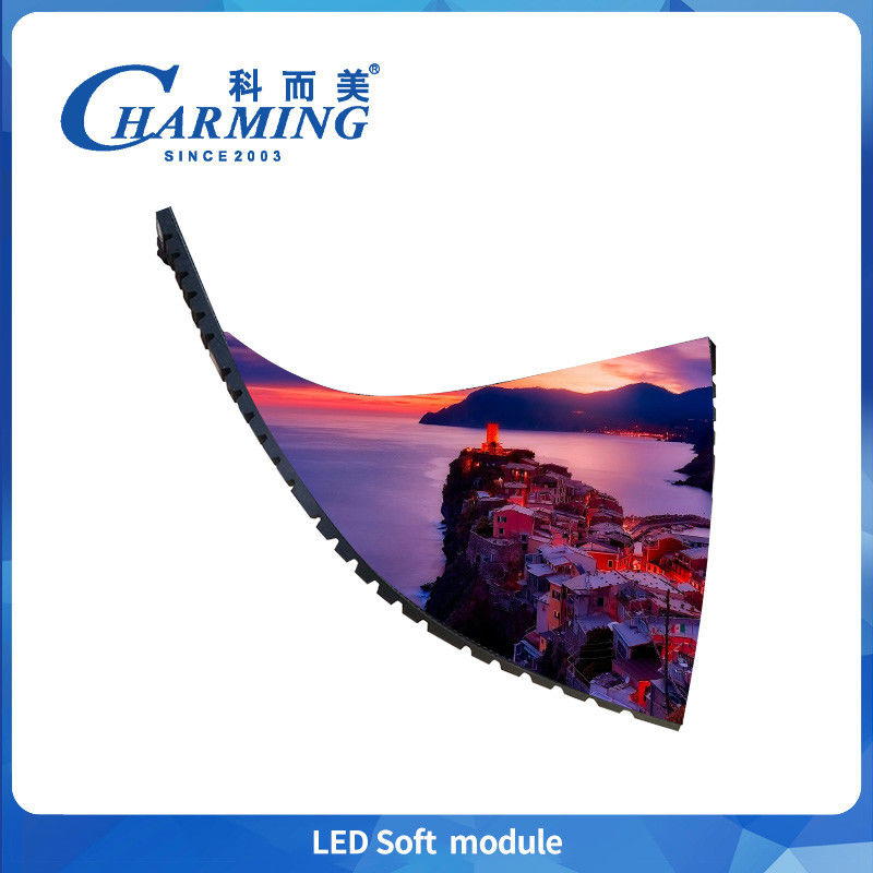 4k P2 P2.5 P3.076 ภายใน LED โมดูลนุ่ม 400-800 ความสว่างสูง Rgb LED โดดเด่นความยืดหยุ่น