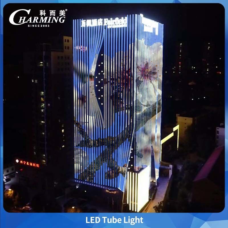U30 อลูมิเนียมสกัด+PC RGBW Led Tube Light DMX สําหรับสะพานกลางแจ้ง
