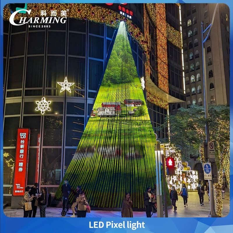 ไฟพิกเซล LED กันน้ำ RGBW ขนาด 30 มม. ไฟคริสต์มาสกลางแจ้ง IP66