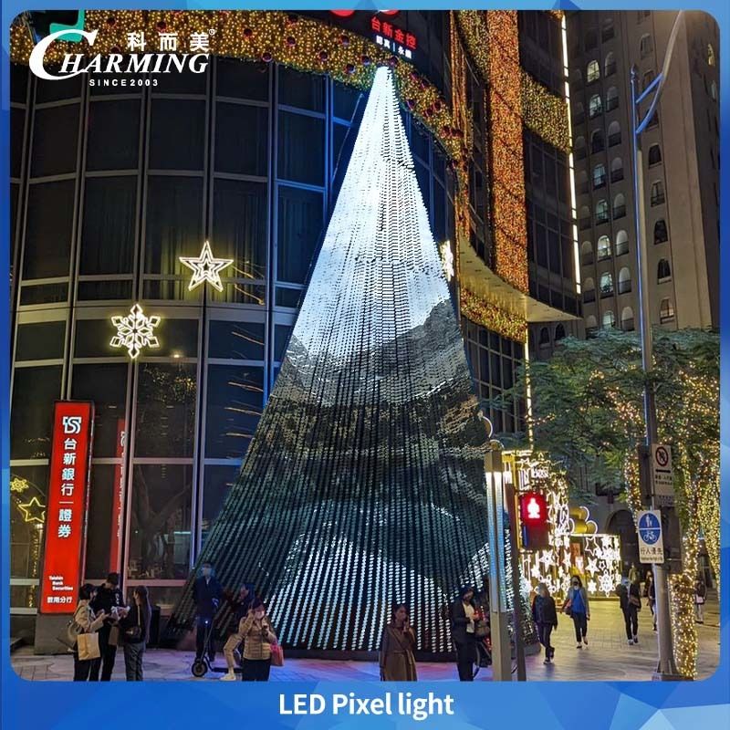 ไฟพิกเซล Rgb LED พิกเซล กว้าง 30 มม IP66 RGB LED ไฟพิกเซล ไฟตกแต่งภายในภายนอก ไฟฟ้าอาคาร สะพาน