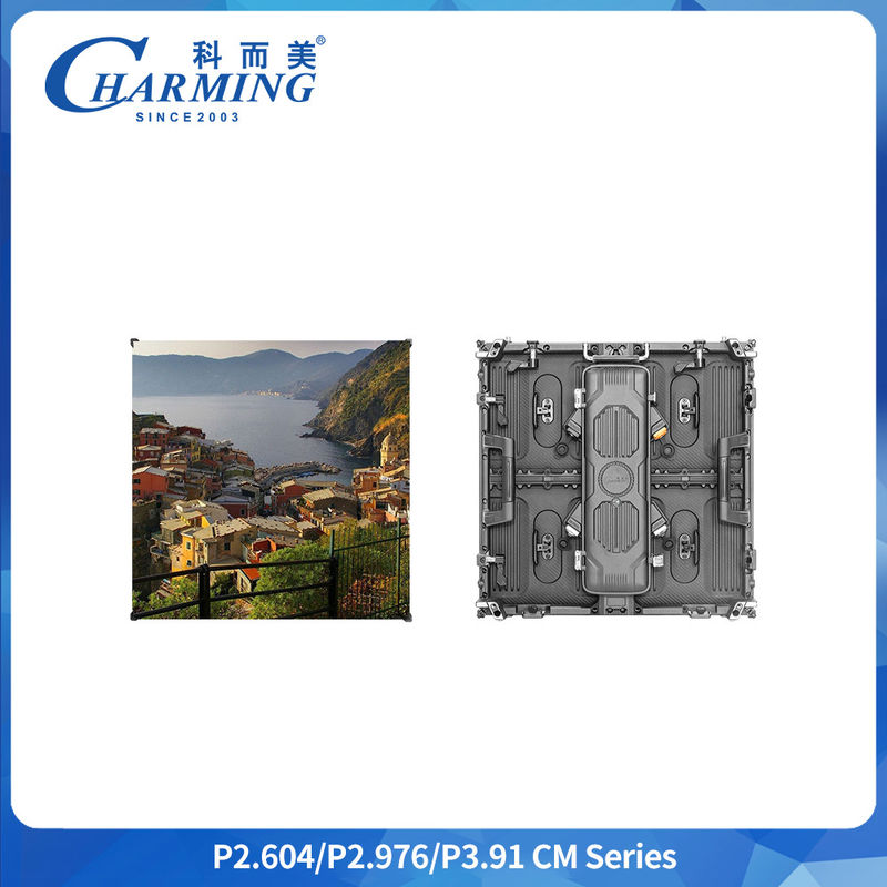 หน้าจอ LED โฆษณากลางแจ้ง P3.91 จอแสดงผล LED กันน้ำ IP65 ขนาด 500x500MM SMD1921 ตู้หล่ออลูมิเนียม