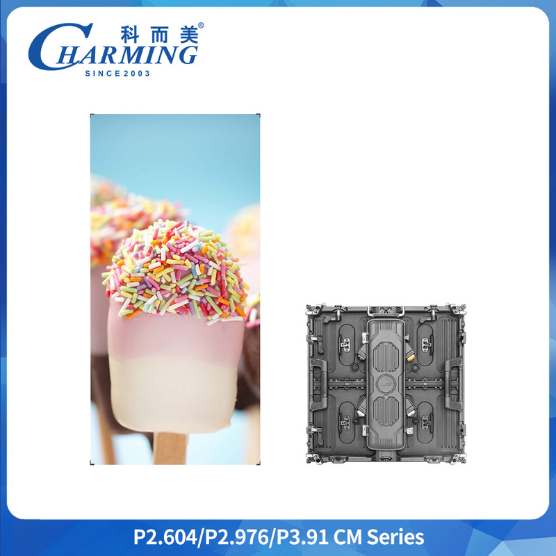 P2.6 IP65 ตู้แสดงภาพ LED ให้เช่ากลางแจ้ง 500x500mm 6.4kg