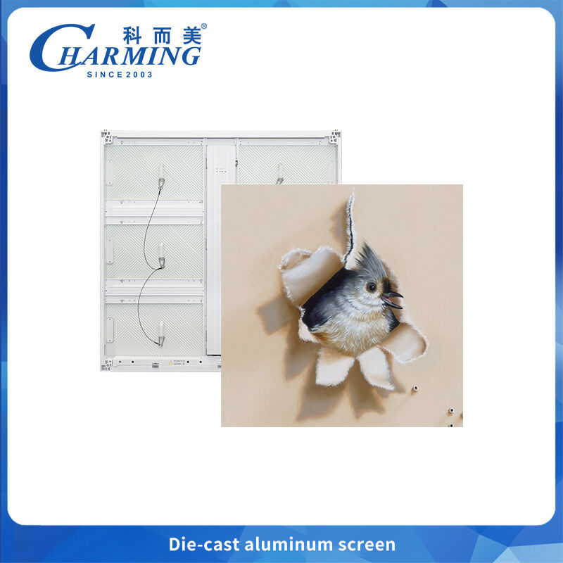 Outdoor LED display P6 Thin and light for advertising with heat dissipation ribs arc corner splicing