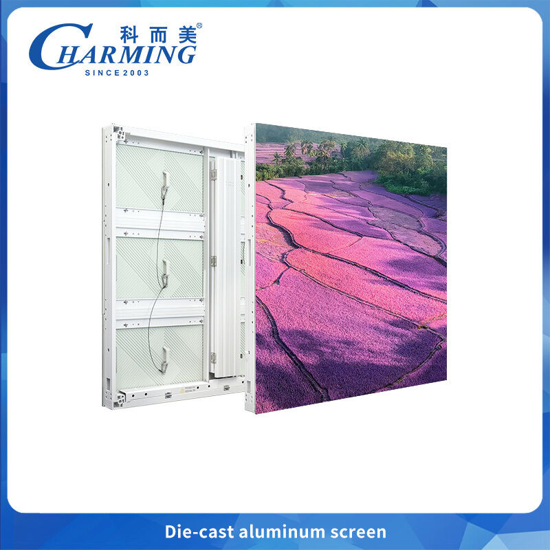 จอแสดงผล LED อะลูมิเนียมหล่อขึ้นรูป P6.66 - คอนทราสต์สูง, การประกบแบบโค้ง 90°, IP65 สำหรับสื่อและกิจกรรมกลางแจ้ง