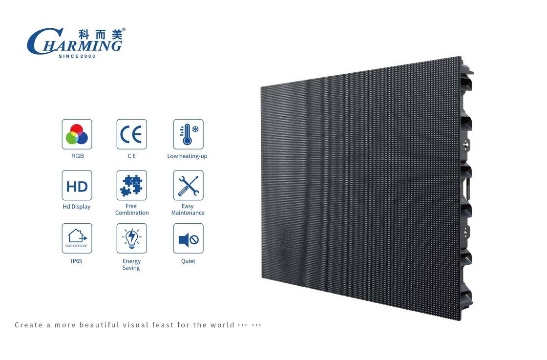 IP65 ALUMINUM ALLOY WATERPROOF OUT DOOR LED VIDEO DISPLAY SCREEN P4 ระดับสีเทาสูง 7680HZ