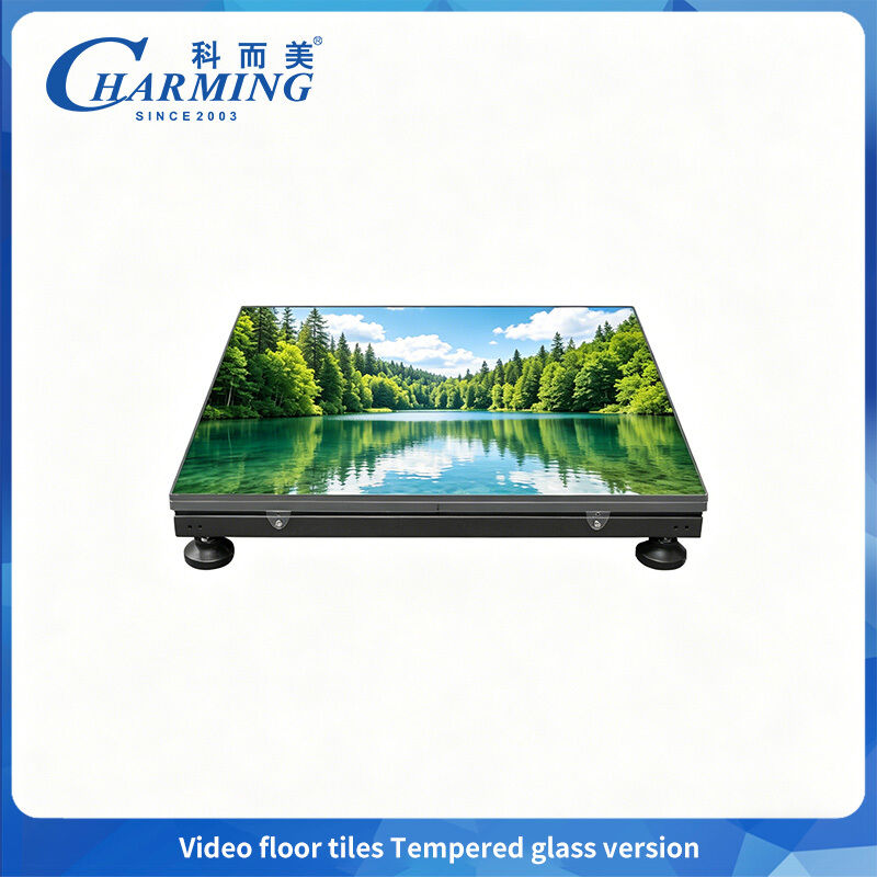 ฟลอร์เต้นรำกระจกนิรภัยความจุสูง 500 กก. LED ทนต่อการสึกหรอสำหรับ KTV