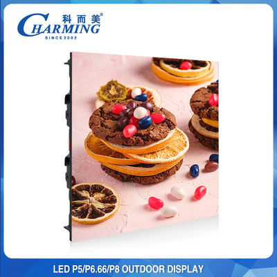 หน้าจอบิลบอร์ดติดผนัง LED กลางแจ้ง P8 ที่ใช้งานได้จริง 120x120