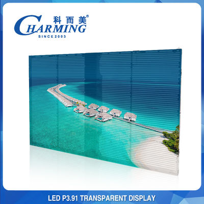 ROHS 256x64 หน้าจอ LED ผนังกระจกโปร่งใสหลายฉาก