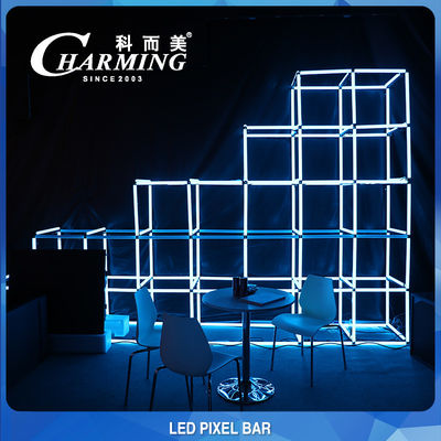 หลอดไฟ LED แบบควบคุมอิสระพิกเซลกันน้ำกลางแจ้งสำหรับสัญญาณ DMX ให้เช่า