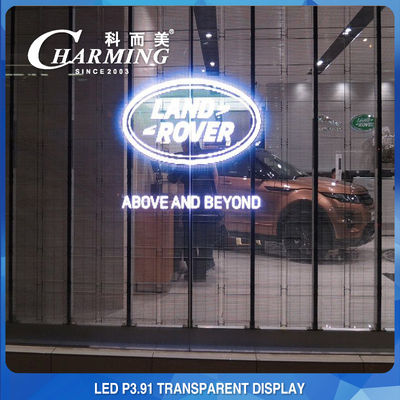 หน้าจอ LED Video Wall แบบโปร่งใสในร่ม 1920-3840Hz สำหรับการโฆษณา