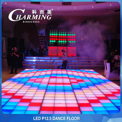 เช่าฟลอร์เต้นรำ LED Light Up 200W P12.5 สำหรับเวทีงานแต่งงาน