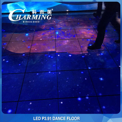 LED Floor Tile Screen Panel RGB Led Floor Tile Display Screen กันน้ํา IP65 3840Hz สนับสนุน การแสดงเต้นรํา