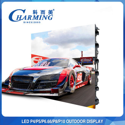 หน้าจอแสดงผล LED โฆษณากลางแจ้งกันฝุ่น 1200W ป้องกันการกัดกร่อน