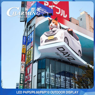 IP65 P5 P8 ผนังวิดีโอ LED กลางแจ้งแสดงบิลบอร์ดแมกนีเซียมอัลลอยด์