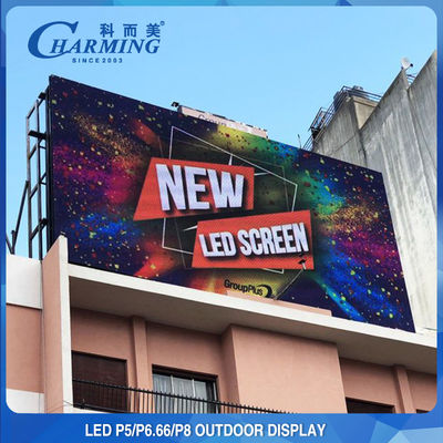 1200W P5 P8 ผนังวิดีโอ LED กลางแจ้งกันน้ำสำหรับการโฆษณา