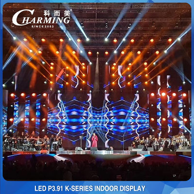 จอแสดงผลผนังวิดีโอ LED กลางแจ้งเวที RGB P3.91 ความละเอียด 256x128