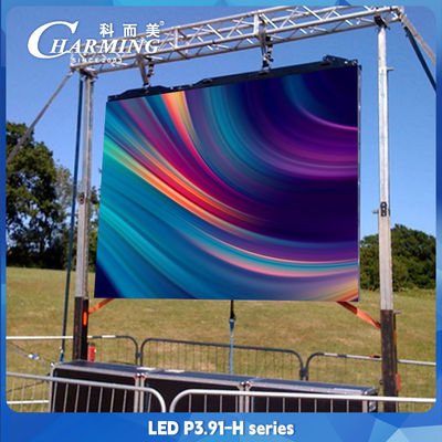 15 บิต Seamless Outdoor P10 Flexible LED Video Wall 1/16 สแกนโหมด Smd 1921