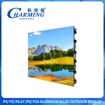 กําแพงวิดีโอ LED นอกสําหรับงานกีฬา IP65 กันน้ํา 5500 Nits ความละเอียดสูง