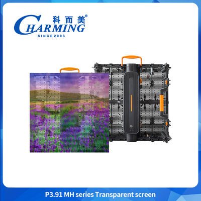 500*500mm P3.91 Led Screen Transparent Shopping Mall โครงการโฆษณาจอจอติดผนัง LED