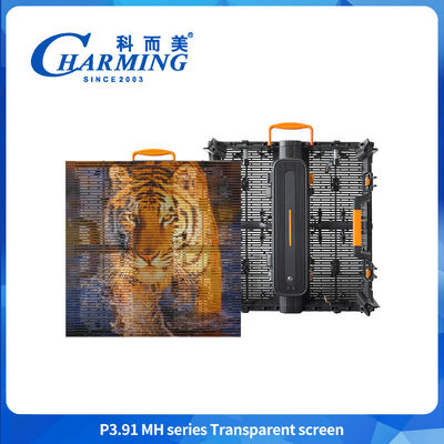 500*500mm P3.91 Led Screen Transparent Shopping Mall โครงการโฆษณาจอจอติดผนัง LED
