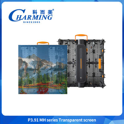 P3.91 โปรแกรมการโฆษณา ผนังวิดีโอ IP65 หน้าจอ LED น้ําโปร่ง