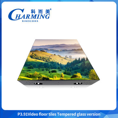 LED Tile Screen Stage 3D Dynamic Display Shopping Mall Bar Floor สกรีนสีเต็ม LED Display