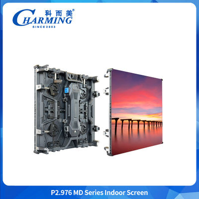 หน้าจอ LED แบบยืดหยุ่นภายใน P2.604 P2.98 P3.91 อัลลูมิเนียมแบบหล่อหลอม สะดวกในการบํารุงรักษา