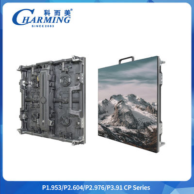 p3.91 3d แพนลภายในที่น่าหลงไหล กันน้ํา SMD1921 จอทีวี 500 * 500 มิลลิเมตร นุ่มนวลภายนอก ไมโครโค้ง LED ผนังวีดีโอสําหรับการแสดงการค้ากลางแจ้ง