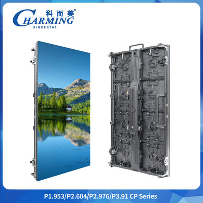 ความละเอียดสูง P1.9-3.91 7680hz อัตราการปรับปรุง Cp ซีรีส์ 500 * 500 / 1000 มม สเต็กเกอร์สปลายเช่า สกรูบ Regula นอกและภายในผนังวีดีโอ LED นุ่ม