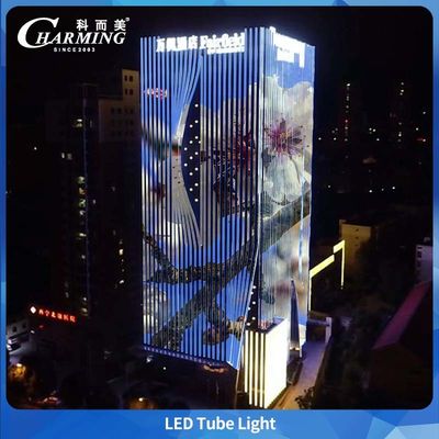 U30 อลูมิเนียมสกัด+PC RGBW Led Tube Light DMX สําหรับสะพานกลางแจ้ง