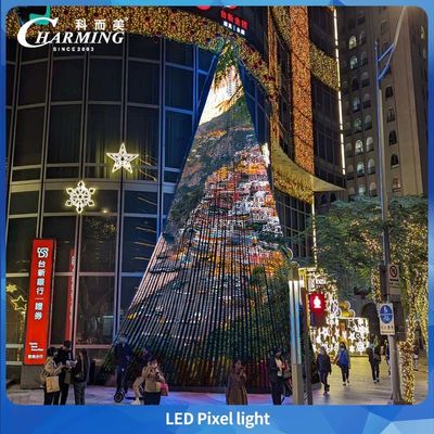 ไฟพิกเซล LED จุดคงที่สำหรับภายนอกอาคาร RGB DC24V 30MM IP66 โปรไฟล์อลูมิเนียม ไฟ LED คริสต์มาส